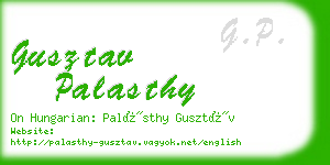 gusztav palasthy business card